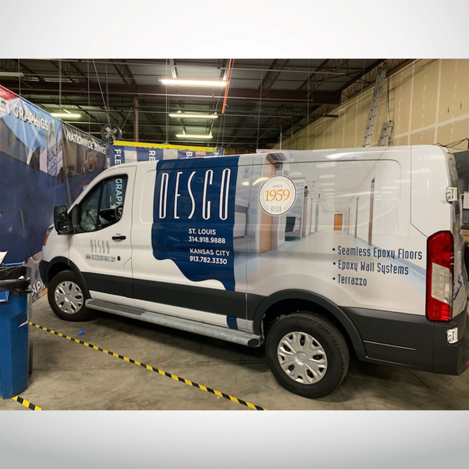 Desco Coatings Vehicle Wrap on Fleet Vehicle